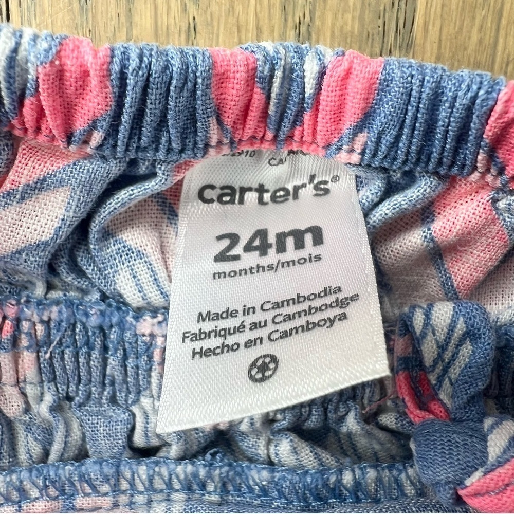 Carter's Sleeveless Blue & White Arrow Top Size 24 Months - Picture 6 of 8